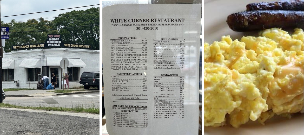 White Corner Restaurant Menu